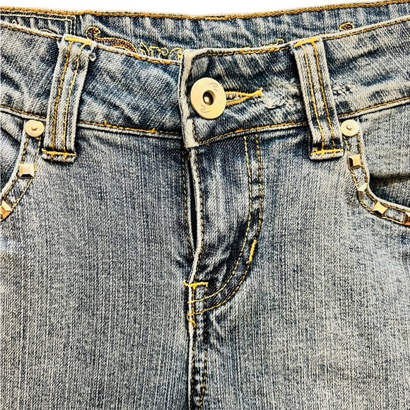 Vintage 80s Request Jeans Size 29 Floral Embroidered 98% Cotton 2% Spandex - Picture 15 of 15